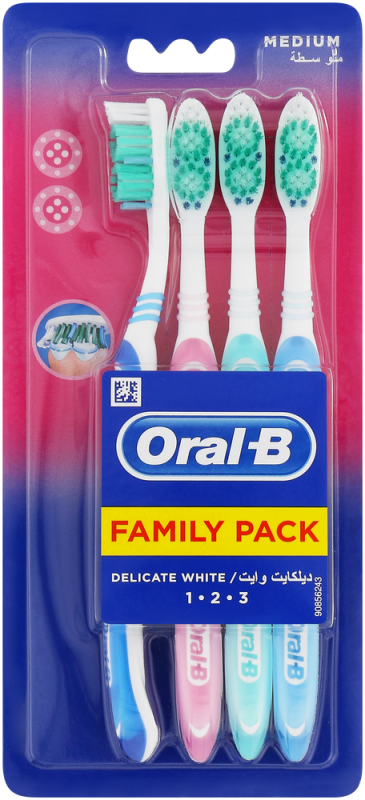 ORAL B T/B 3EF DELIC/WHT MED4