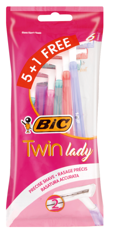 RAZOR BIC TWIN LADY POUCH 5+1