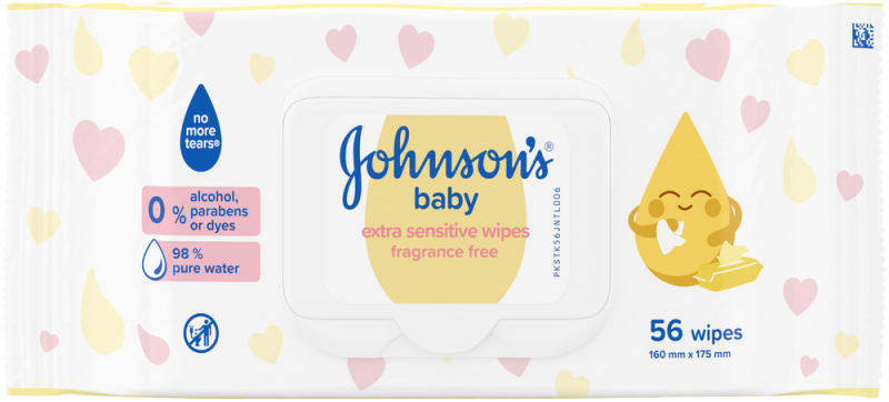 JJ BABY WIPES EXTRA SENS 56