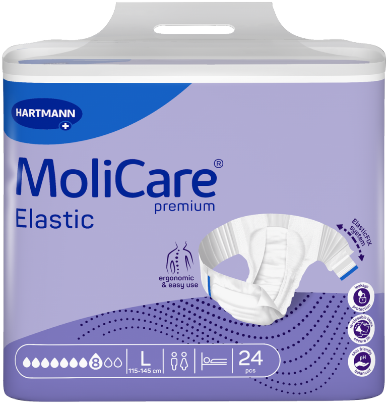 MOLICARE PREM ELAST 8 DROP LRG