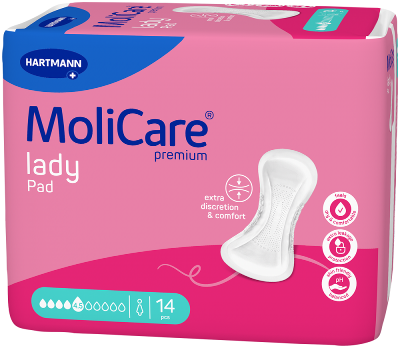 MOLICARE PREM LDS PAD 4.5 DROPS 14