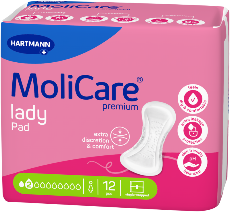MOLICARE PREM LDS PAD 2 DROPS 14
