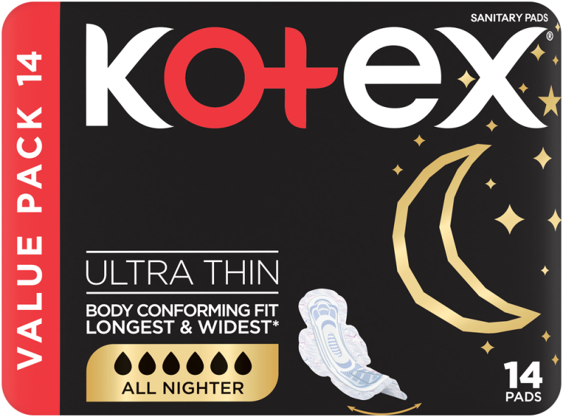 KOTEX U/THIN ALL NIGHT+WING 14