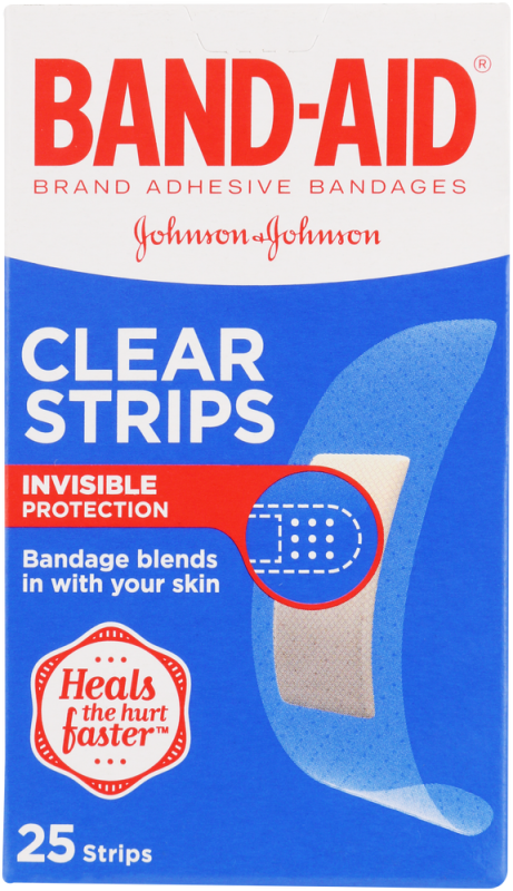 BANDAID CLEAR STRIP 25