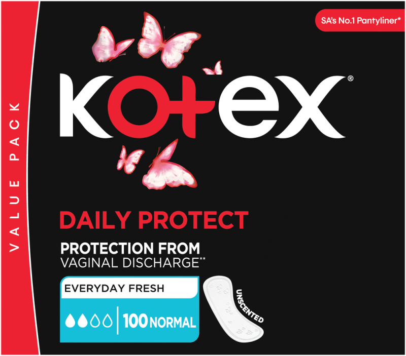 KOTEX P/LINERS UNSCNT 100