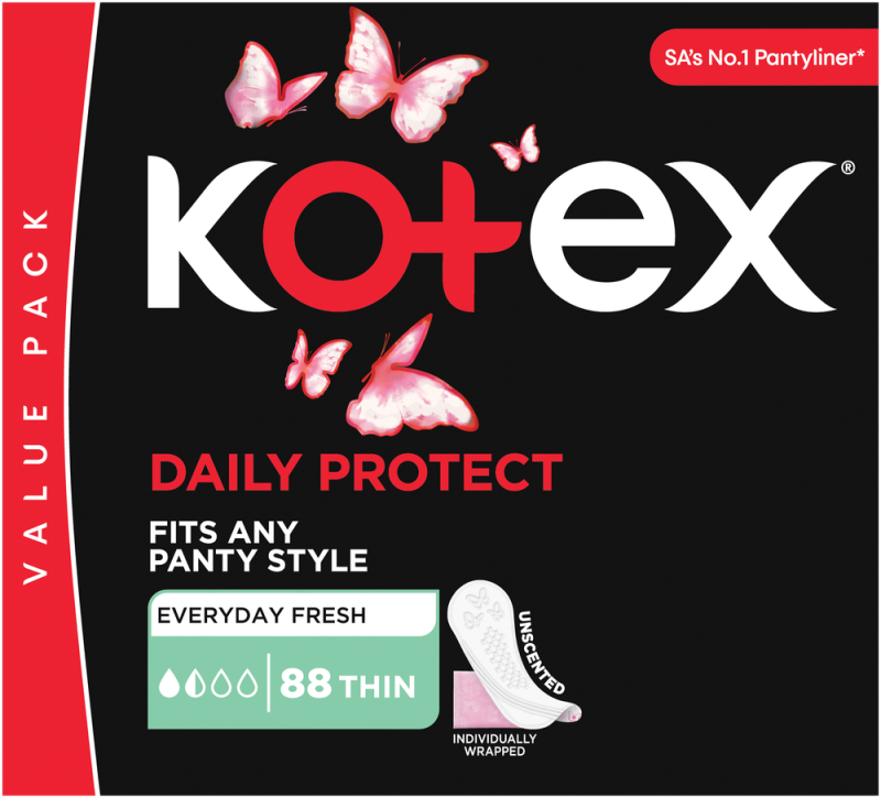 KOTEX P/LINER SLIM UNSNT 88