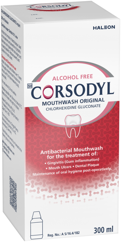 CORSODYL MOUTHWASH ORIGINAL A/F 300ML