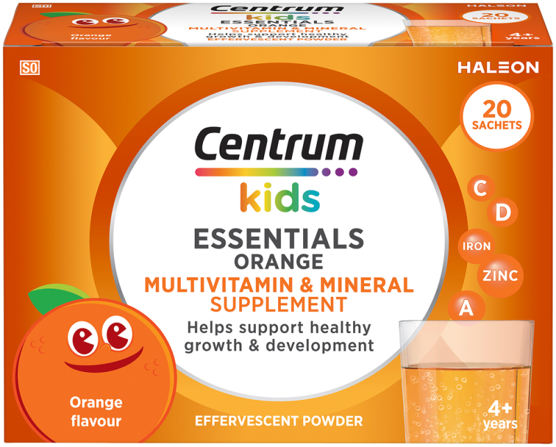 CENTRUM KID ESSENTIALS ORANGE SACH 20