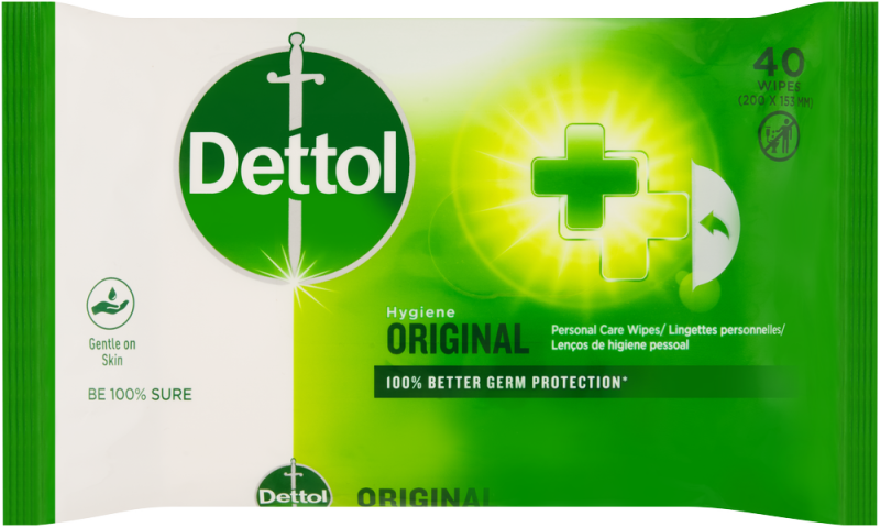 DETTOL HYGIENE WIPES ORIG 40S