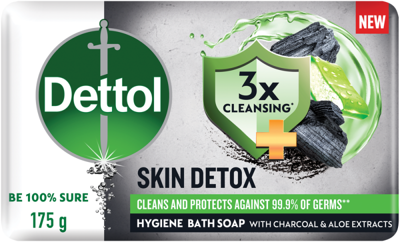 DETTOL SOAP SKIN DETOX/CHARCO/ALOE 175G