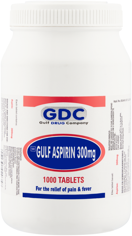 ASPIRIN TAB 300MG 1000 GULF