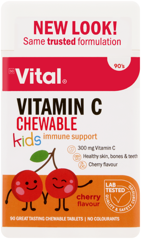 VITAL KIDS VIT C CHEW CHERRY TAB 90