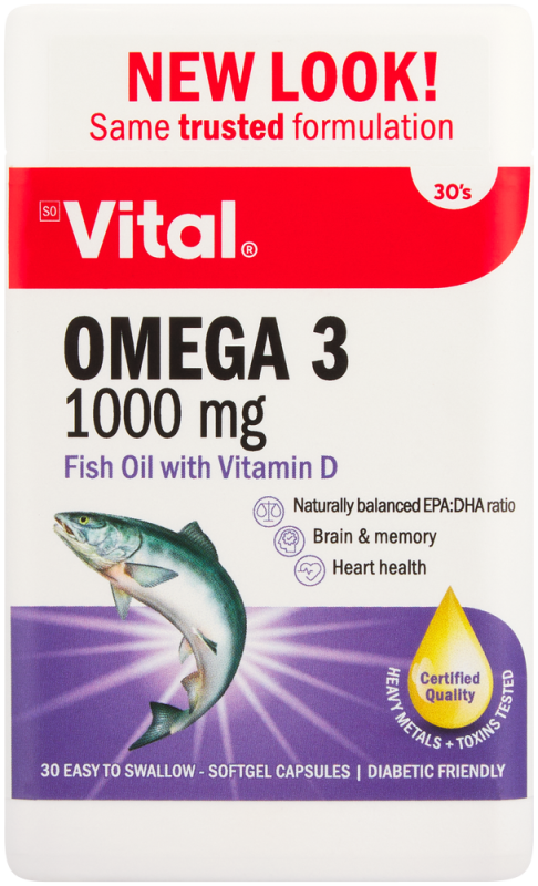 VITAL OMEGA 3 CAP 30 1000MG