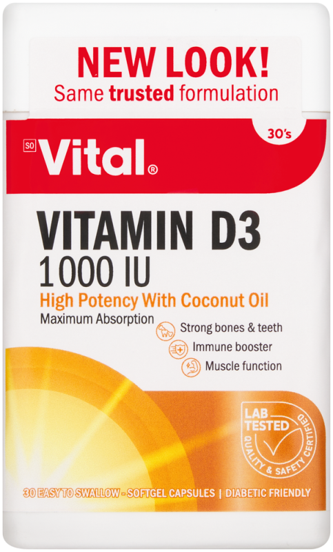 VITAL VIT D3 1000IU CAP 30