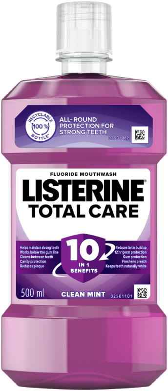 LISTERINE T/CARE CLEAN MINT 500
