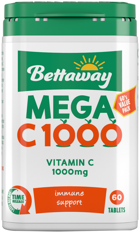 BETTAWAY MEGA VIT C 1000MG TR TAB 60