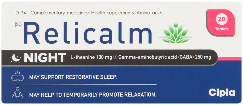 RELICALM NIGHT TAB 20