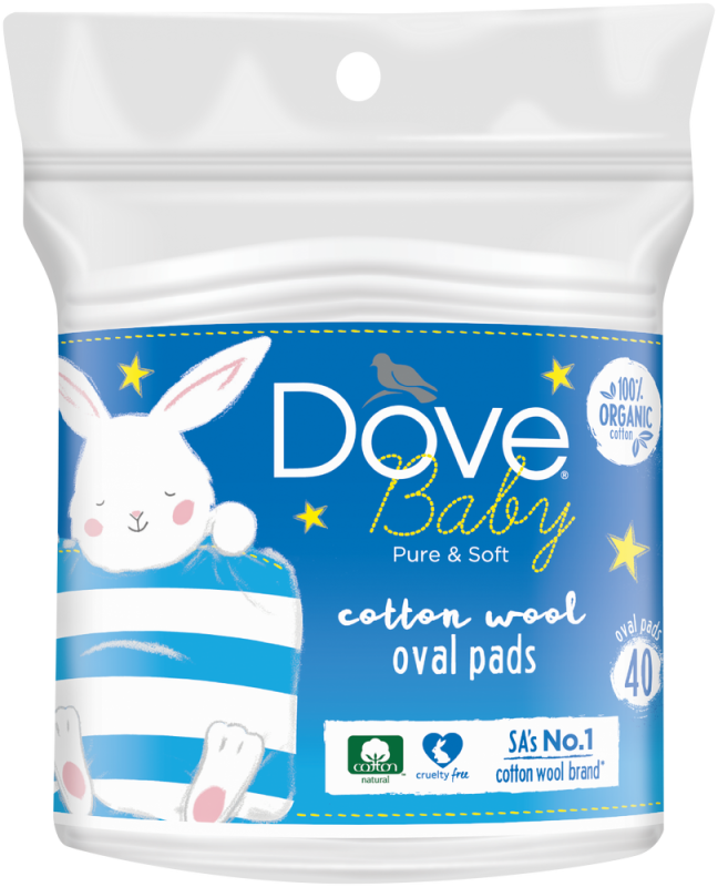 DOVE BABY COTTON PADS OVALS 40
