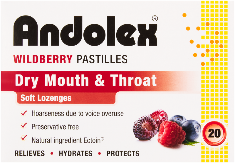ANDOLEXC PASTILLES W/BERRY 20