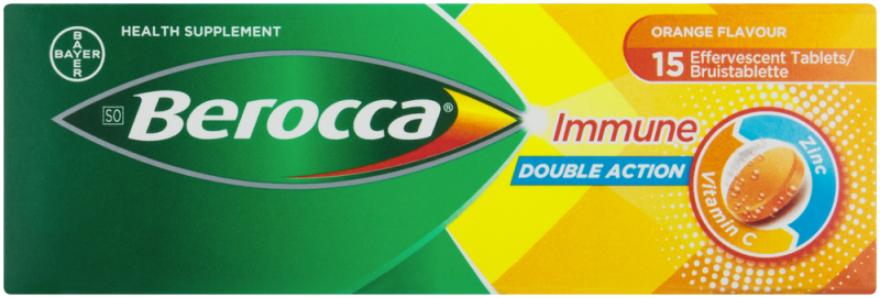 BEROCCA IMMUNE DOUBLE ACTION EFF TAB 15