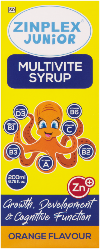 ZINPLEX JNR ORANGE MULTIVITE SYR 200ML