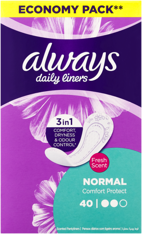 ALWAYS LINER NORM FRESHSCNT 40