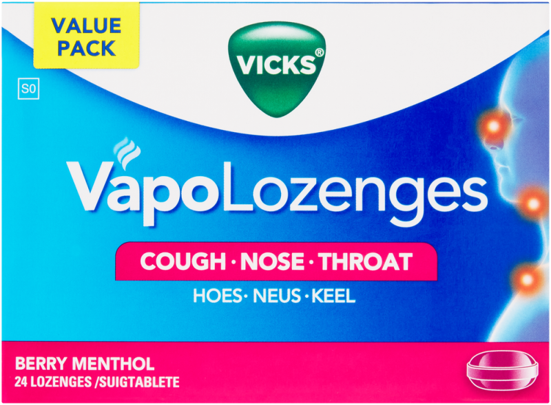 VICKS VAPO LOZ BERRY 24