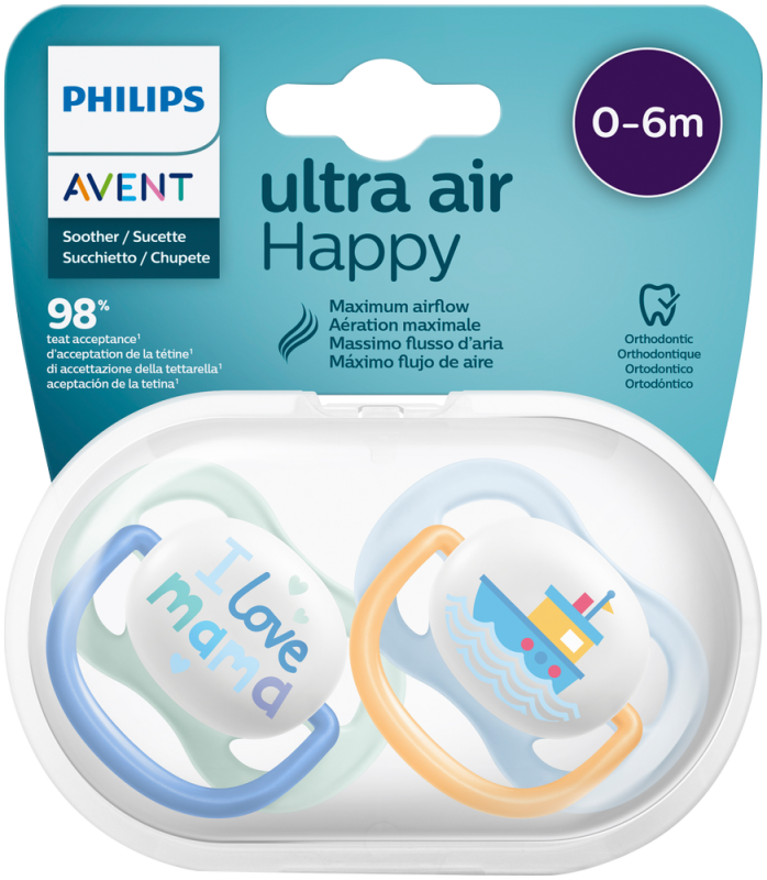 SOOTHER AIR COLL 0/6M MAM/BOA X2 TBD
